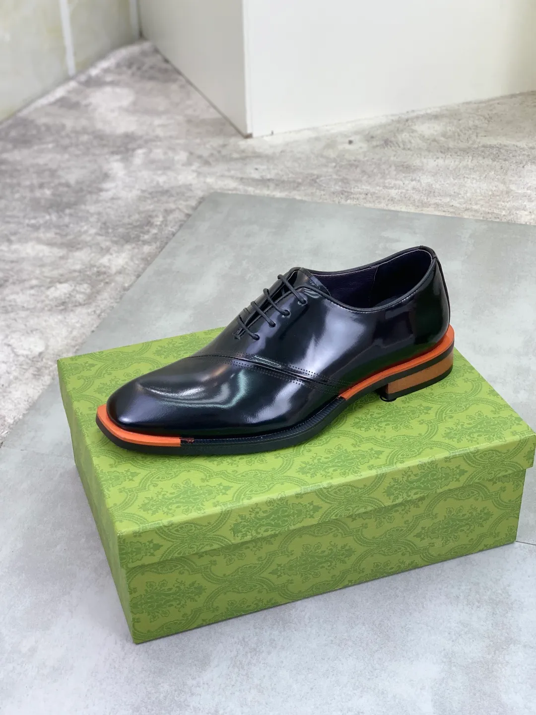 Men's Men's Shoes 💰P580 [New Style] 💰💎💎💎 [Gucci] GUCCI high-end men's formal business leather shoes, original order 1:1! Original imported high-end calfskin, original metal buckle, imported first-layer pigskin lining for feet, original high-end outsole, men's shoe size: 38-44